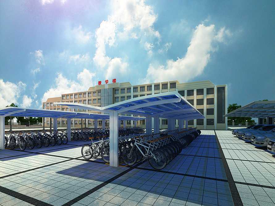 單邊背撐式汽車棚