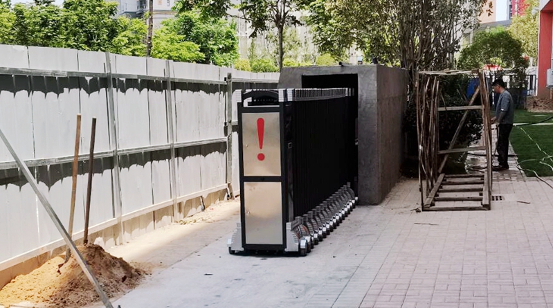 電動伸縮門_惠濟區江山路第一小學